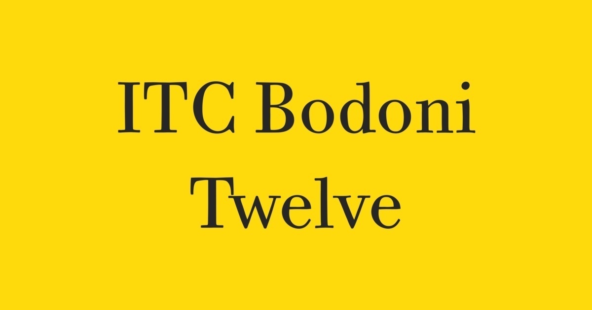 Ejemplo de fuente Bodoni Twelve #1