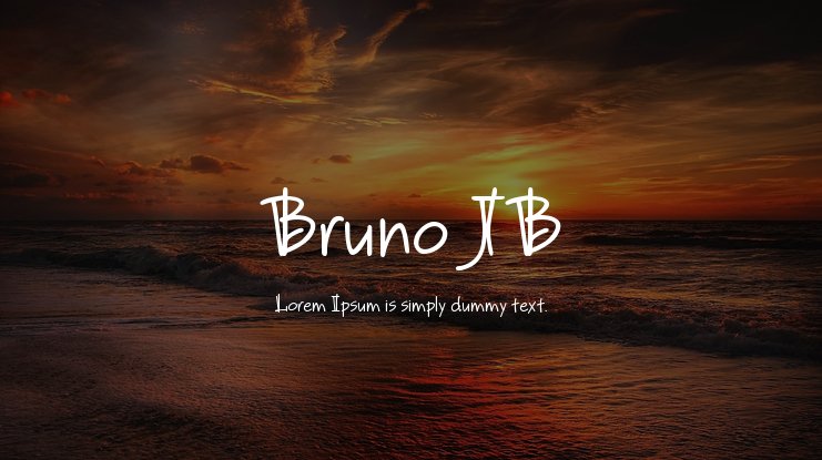 Ejemplo de fuente Bruno JB #1