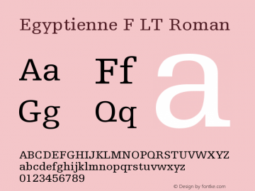 Ejemplo de fuente Egyptienne F #1