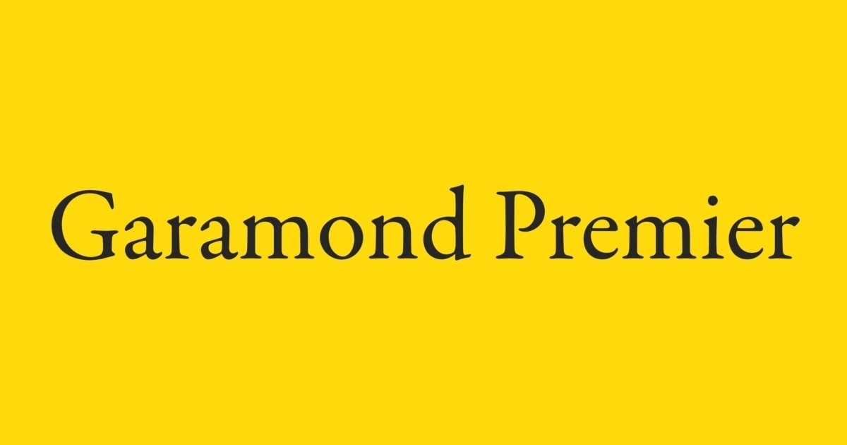 Ejemplo de fuente Garamond Premier Pro #1