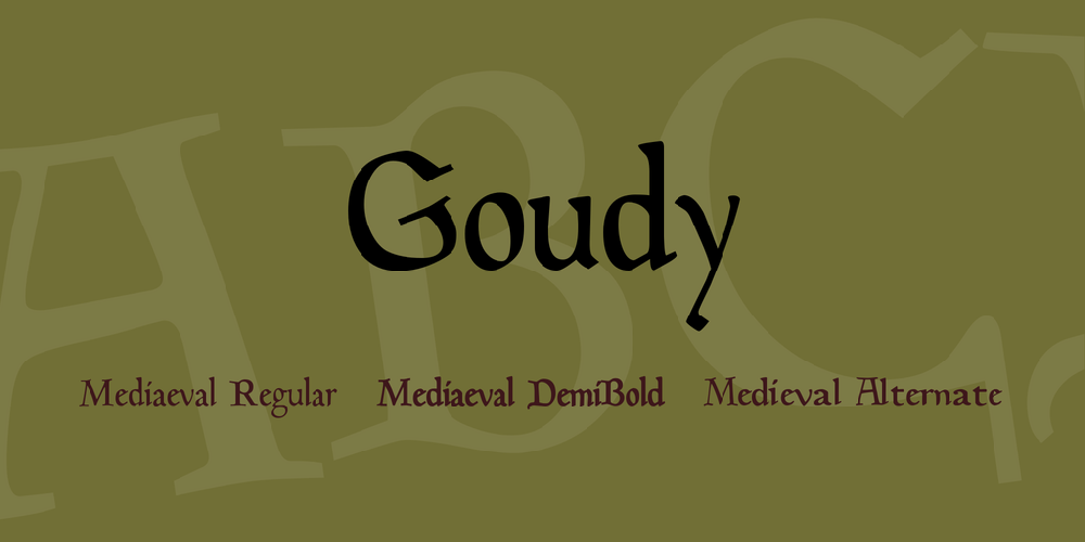 Ejemplo de fuente Goudy #1