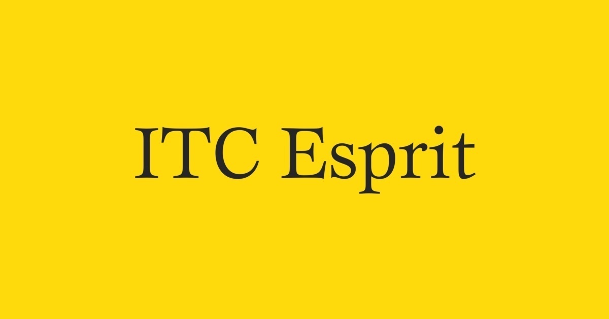 Ejemplo de fuente ITC Esprit #1