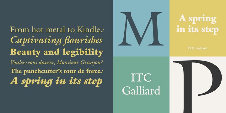 Ejemplo de fuente ITC Galliard #1