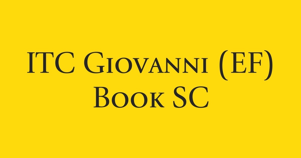 Ejemplo de fuente ITC Giovanni #1