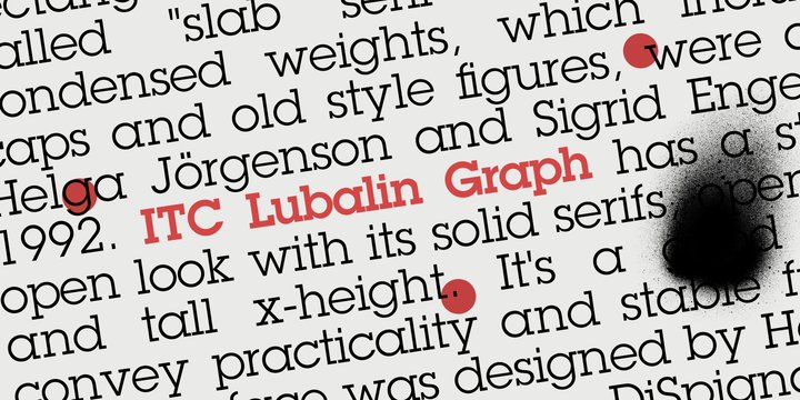 Ejemplo de fuente ITC Lubalin Graph #3