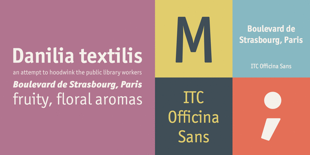 Ejemplo de fuente ITC Officina Sans #1