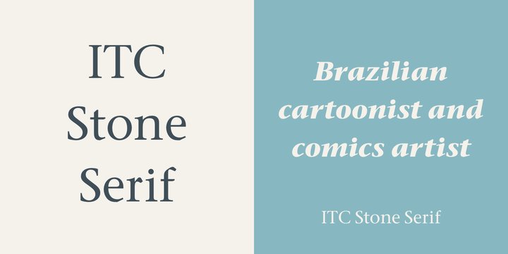 Ejemplo de fuente ITC Stone Serif #3