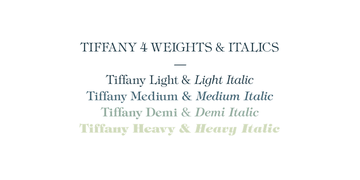 Ejemplo de fuente ITC Tiffany #3