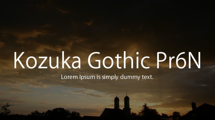 Ejemplo de fuente Kozuka Gothic Pr6N #1