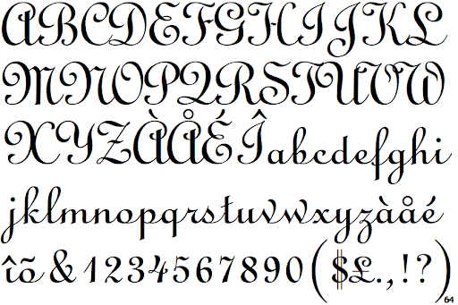 Ejemplo de fuente LinoScript #1