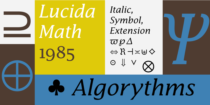 Ejemplo de fuente Lucida Math #1