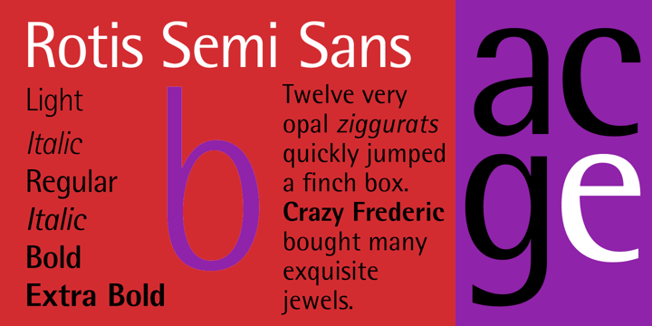 Ejemplo de fuente Rotis SemiSans #2