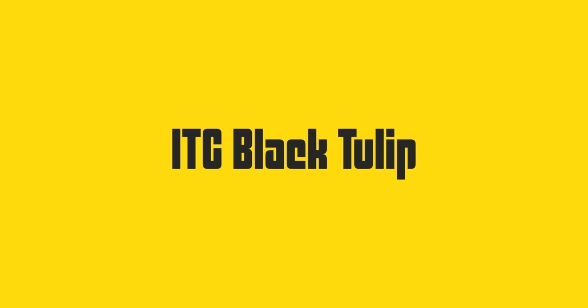 Ejemplo de fuente ITC Black Tulip #1