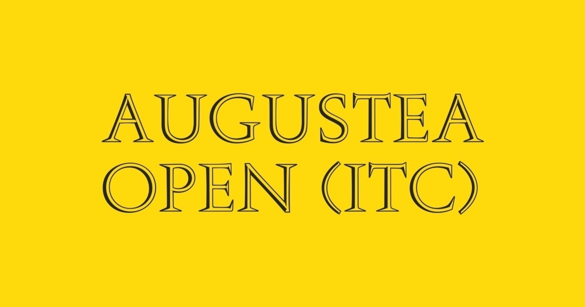 Ejemplo de fuente Augustea Open #1