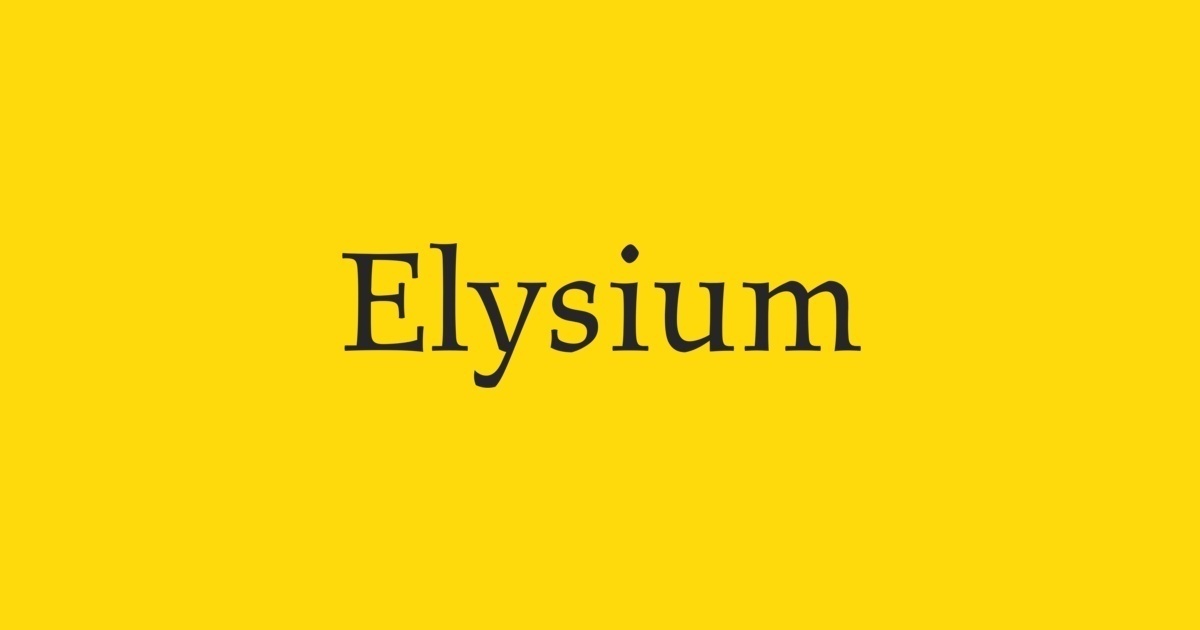 Ejemplo de fuente Elysium #1