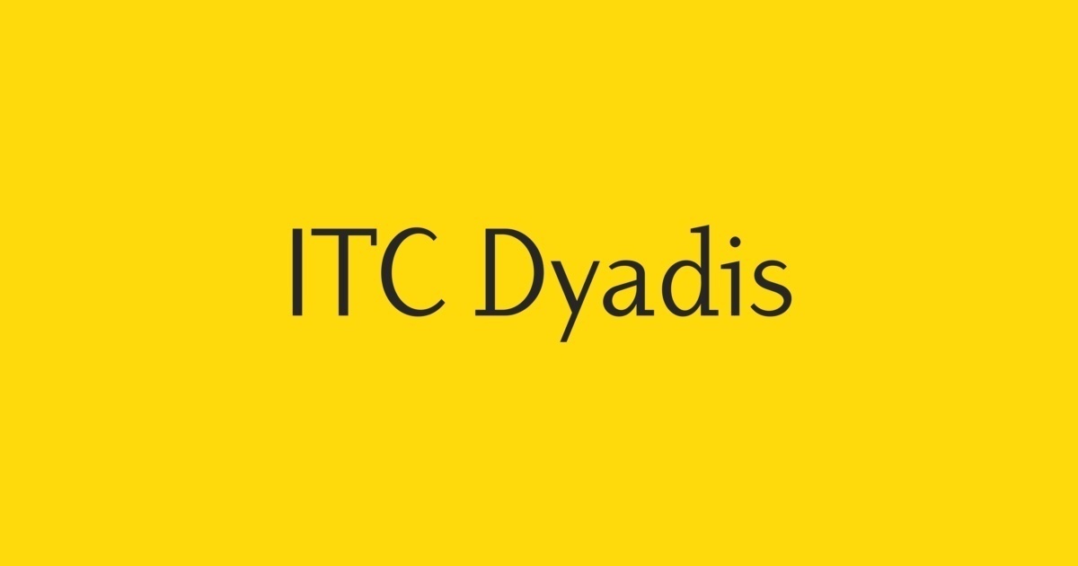 Ejemplo de fuente ITC Dyadis #1