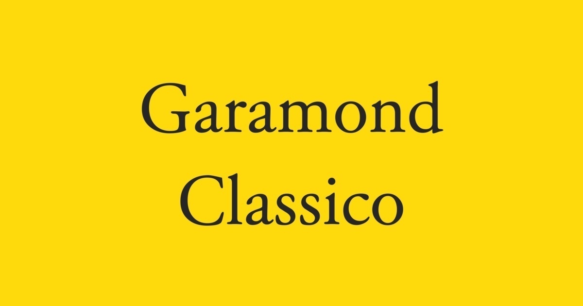 Ejemplo de fuente Garamond Classico #1