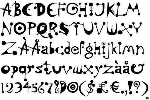 Ejemplo de fuente Linotype Dropink #1