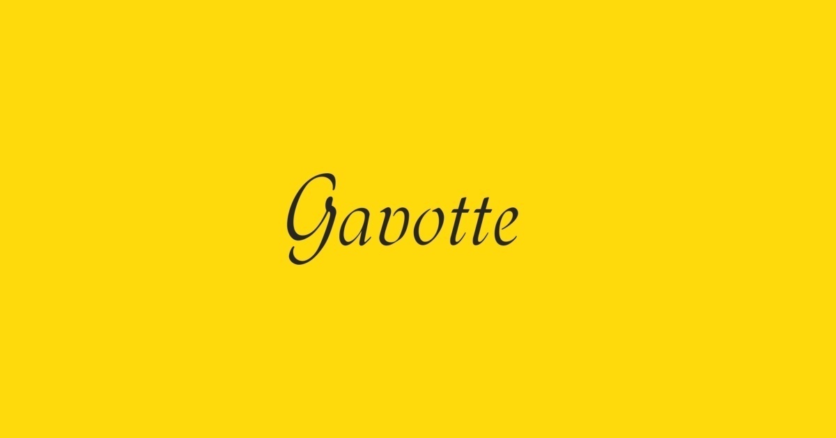 Ejemplo de fuente Gavotte #1