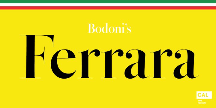 Ejemplo de fuente Bodoni Ferrara Origin #1