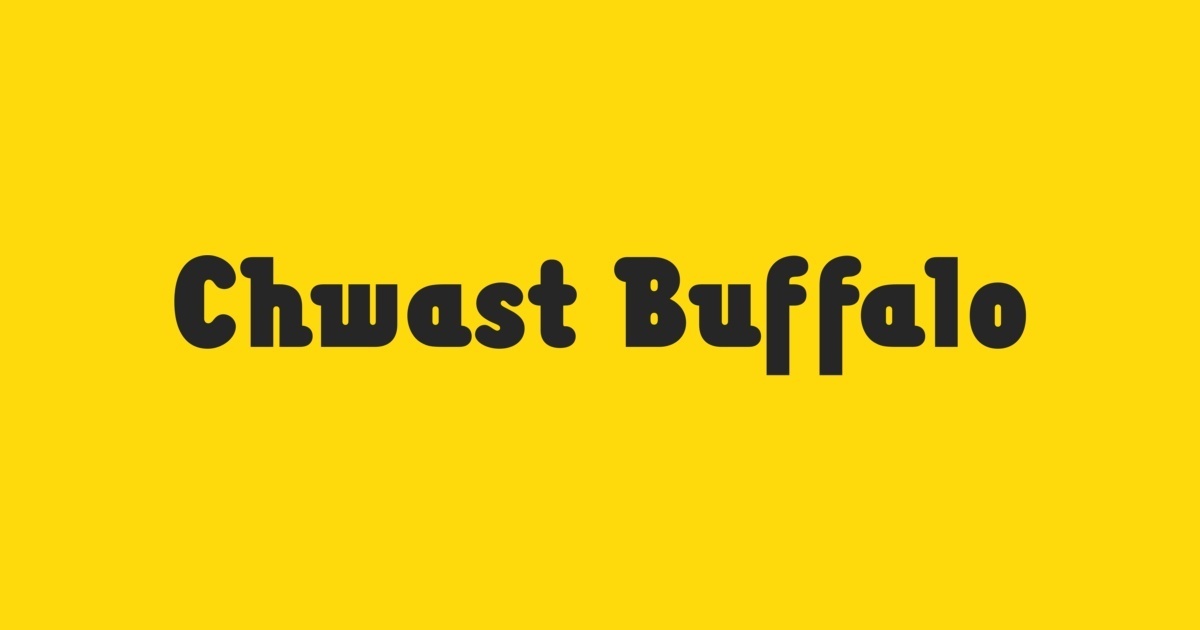 Ejemplo de fuente Chwast Buffalo #1