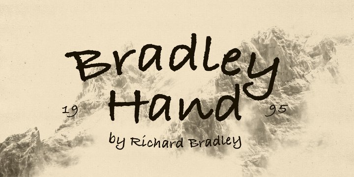 Ejemplo de fuente Bradley Hand ITC #1