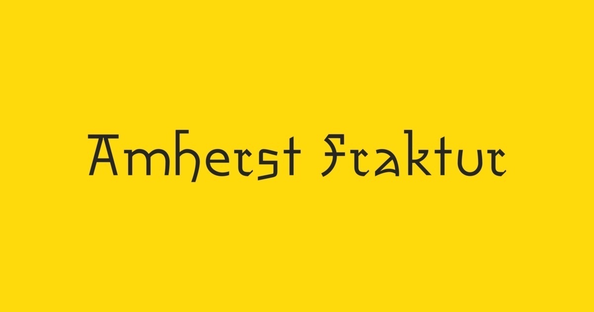 Ejemplo de fuente Amherst Fraktur #1