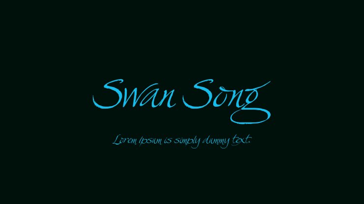 Ejemplo de fuente Swan Song #1