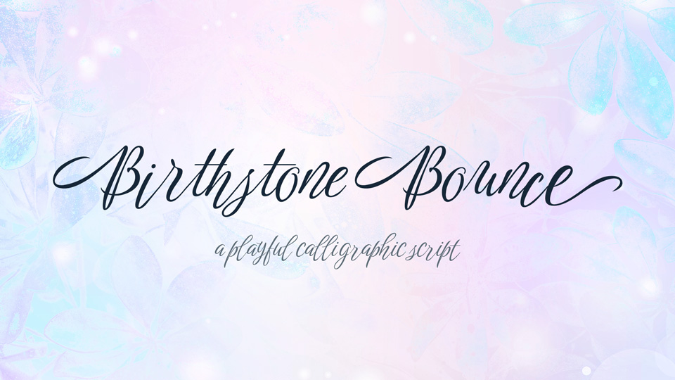 Ejemplo de fuente Birthstone Bounce #1