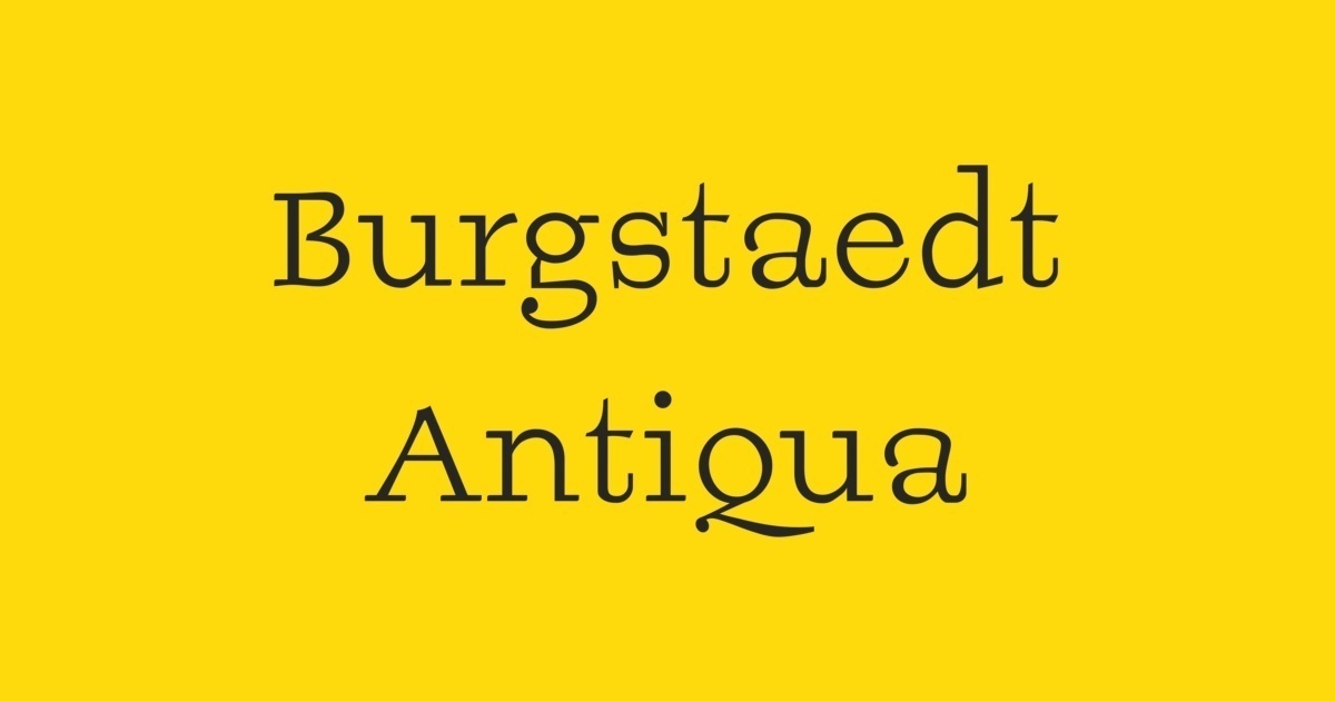 Ejemplo de fuente Burgstaedt Antiqua #1