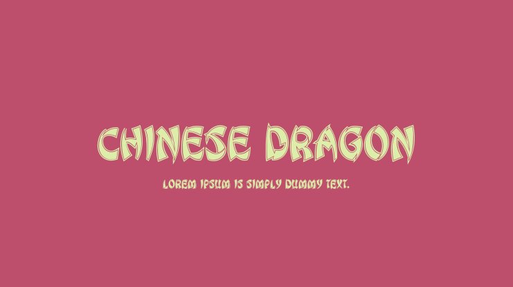 Ejemplo de fuente Chineze Dragon #1