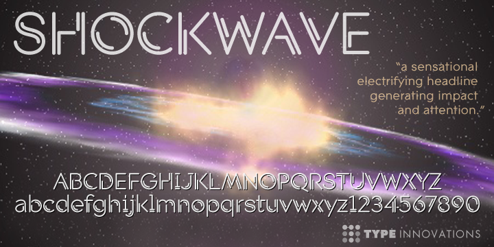 Ejemplo de fuente Shockwave #1