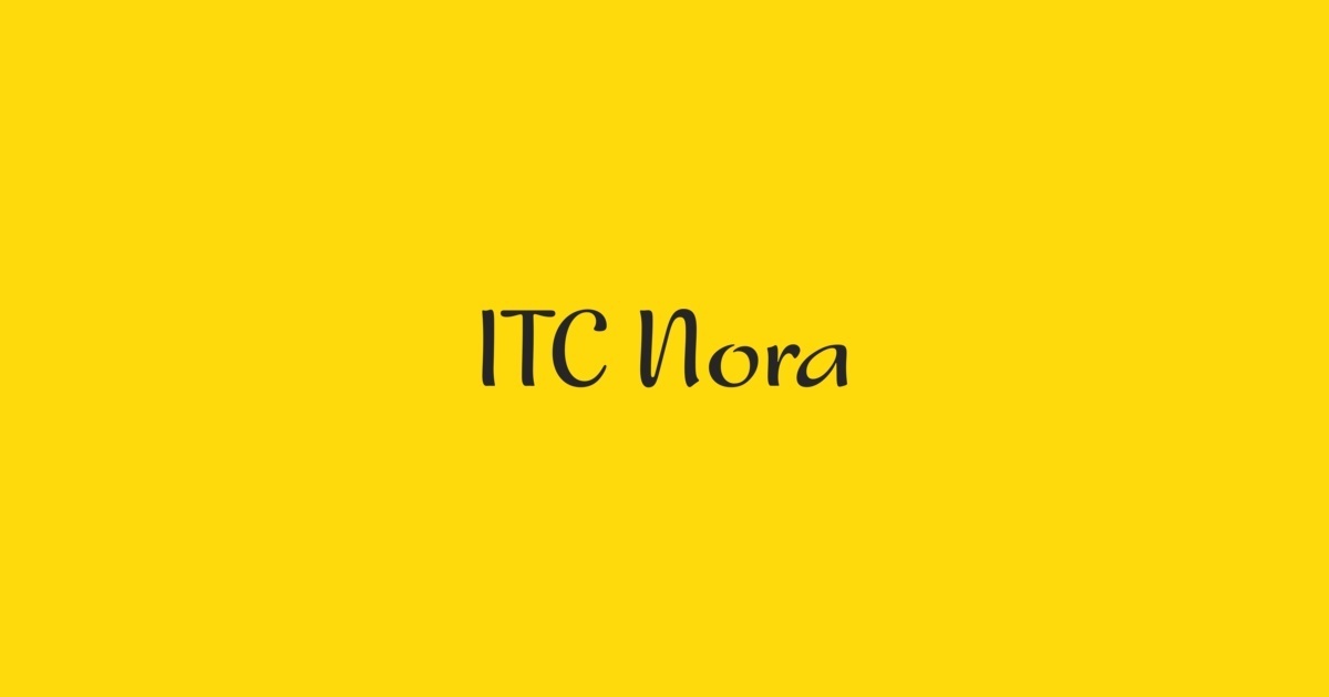 Ejemplo de fuente Nora ITC #1