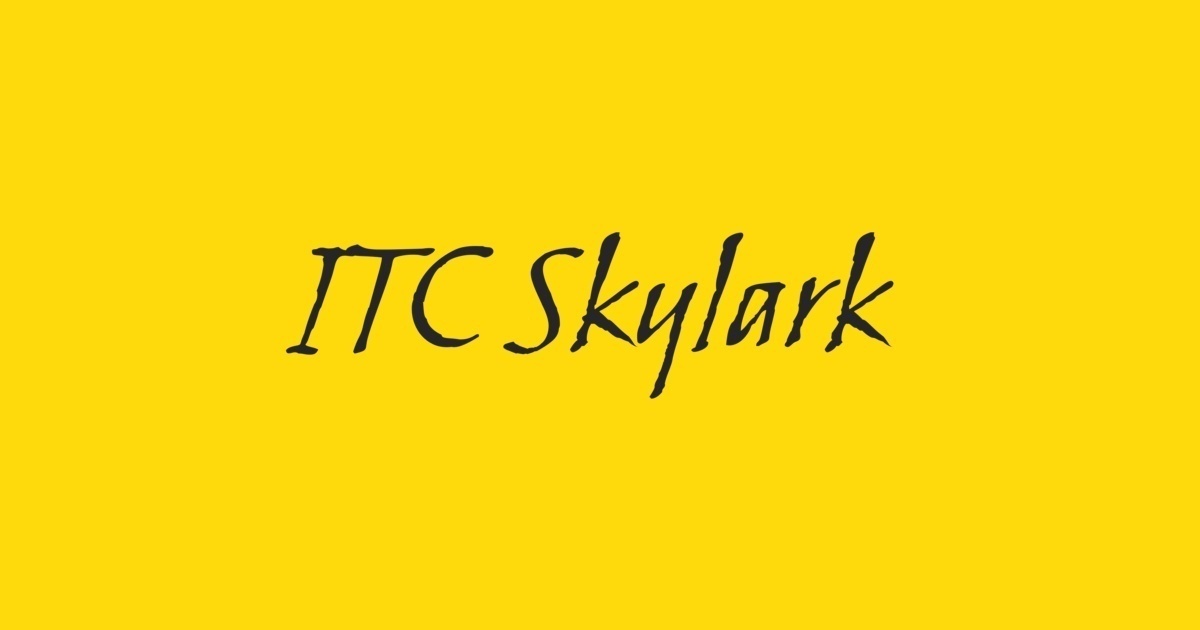 Ejemplo de fuente Skylark ITC #1