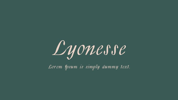 Ejemplo de fuente Lyonesse #1