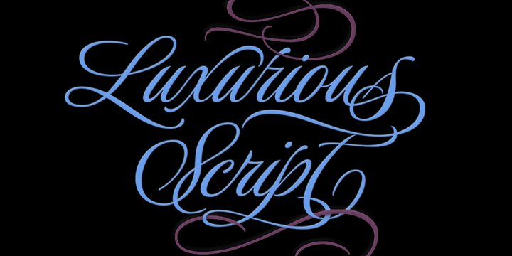 Ejemplo de fuente Luxurious Script #1