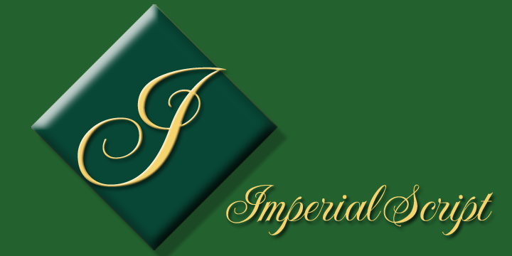 Ejemplo de fuente Imperial Script #1