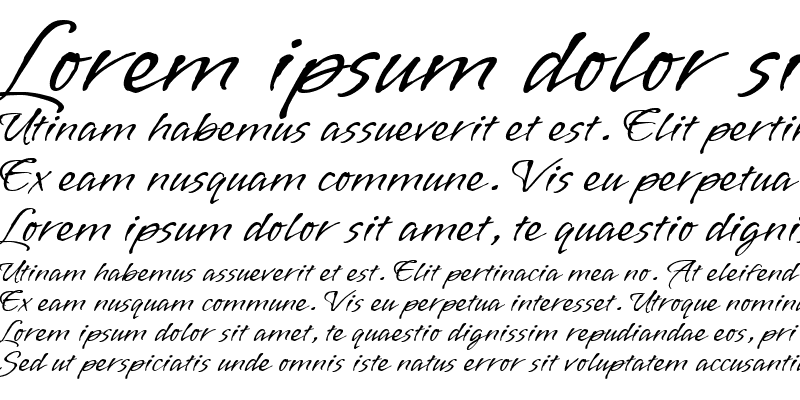 Ejemplo de fuente Vujahday Script #1