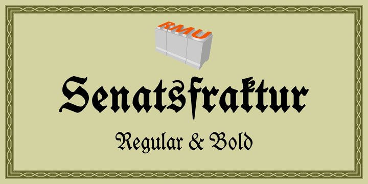 Ejemplo de fuente Senatsfraktur #1