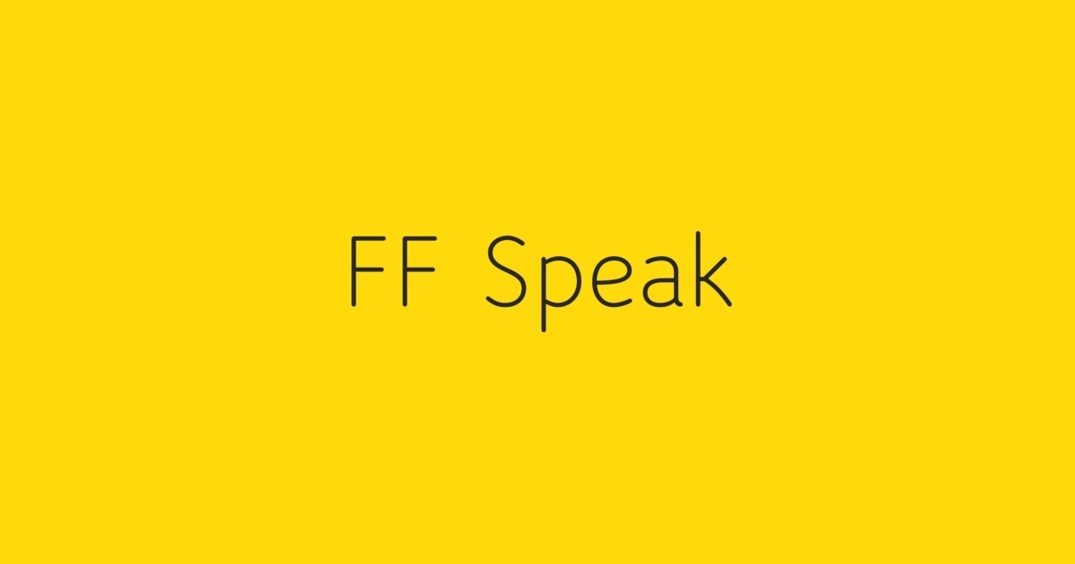 Ejemplo de fuente Speak Pro #1