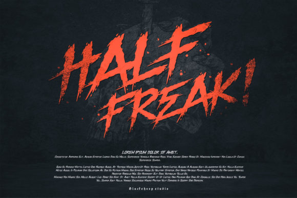 Ejemplo de fuente Half Freak #1