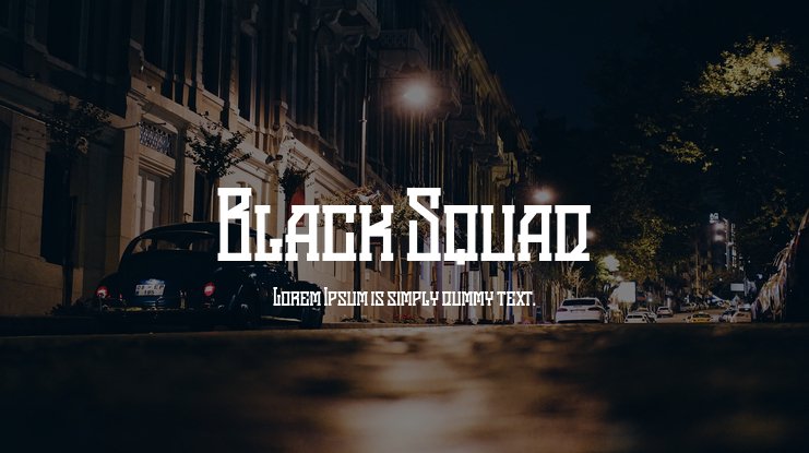 Ejemplo de fuente Black Squad #1