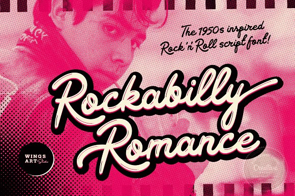 Ejemplo de fuente Rockabilly Romance #1