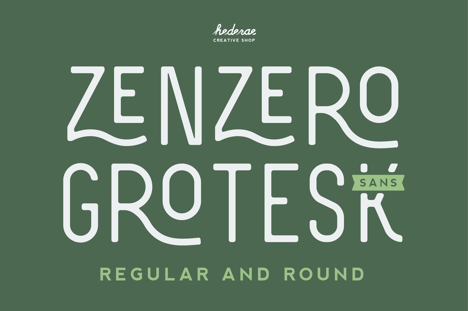 Ejemplo de fuente Zenzero Grotesk Sans #1