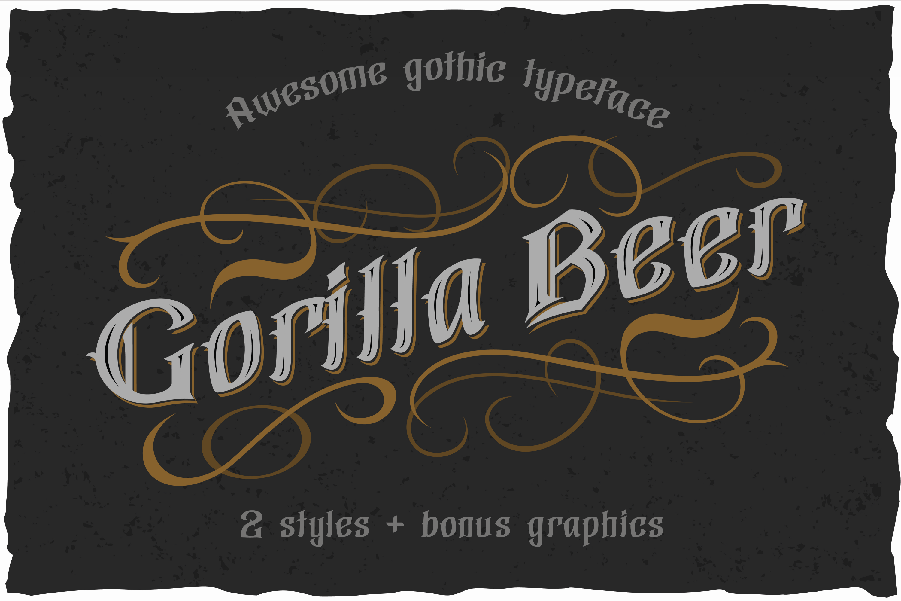 Ejemplo de fuente Gorilla beer #2