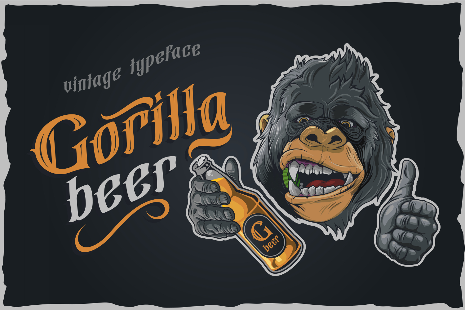 Ejemplo de fuente Gorilla beer #1