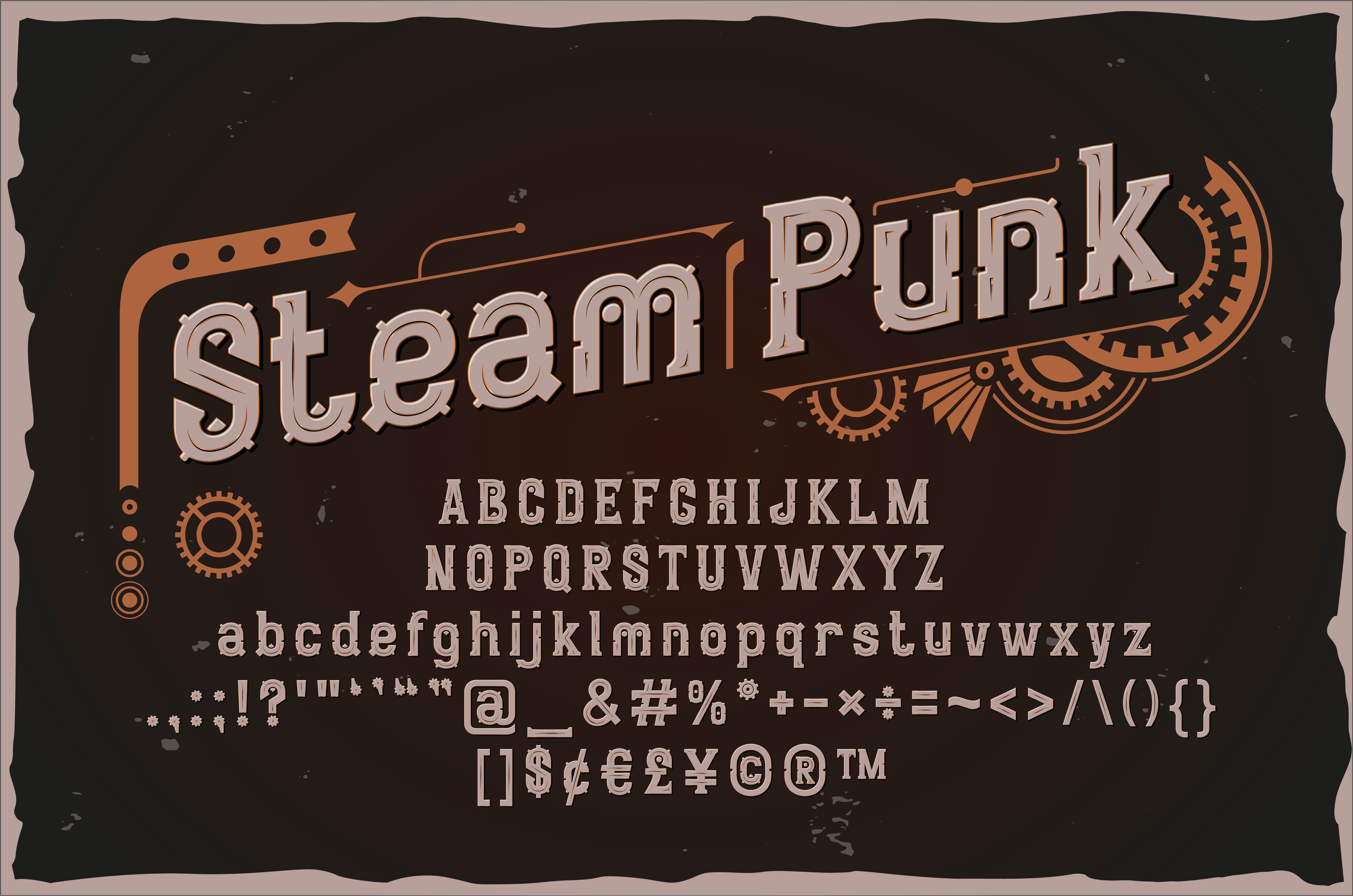 Ejemplo de fuente SteamPunk #2