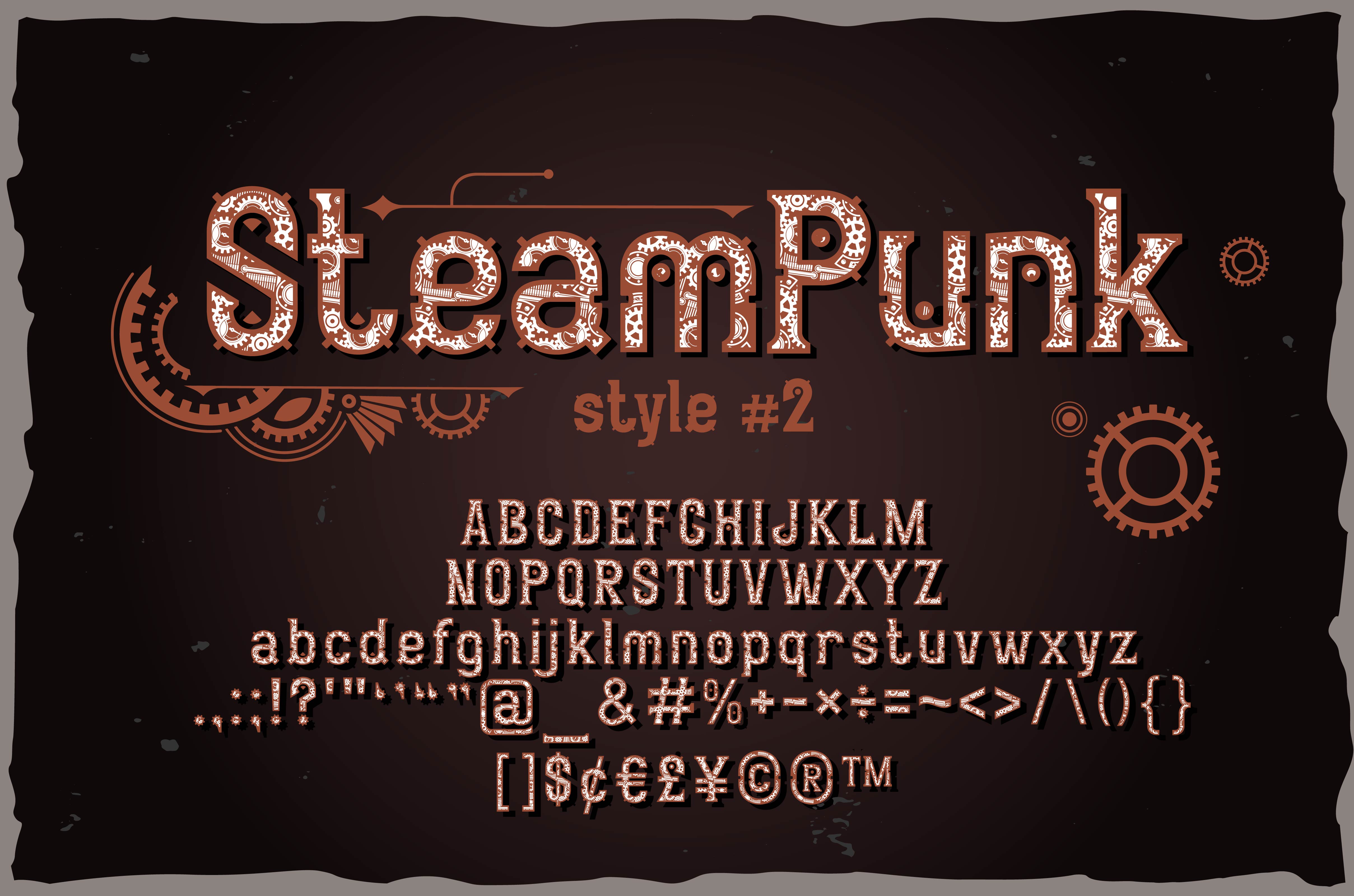 Ejemplo de fuente SteamPunk #3