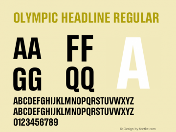 Ejemplo de fuente Olympic Headline Condensed #1