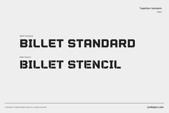 Ejemplo de fuente Billet Standard (The SIAC) #1